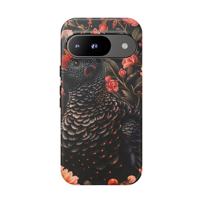 Tough Cases: Floral Design Phone Case, Stylish Protection for Your Phone, Unique Gift for Bird Lovers, Vibrant Floral Art, [...]