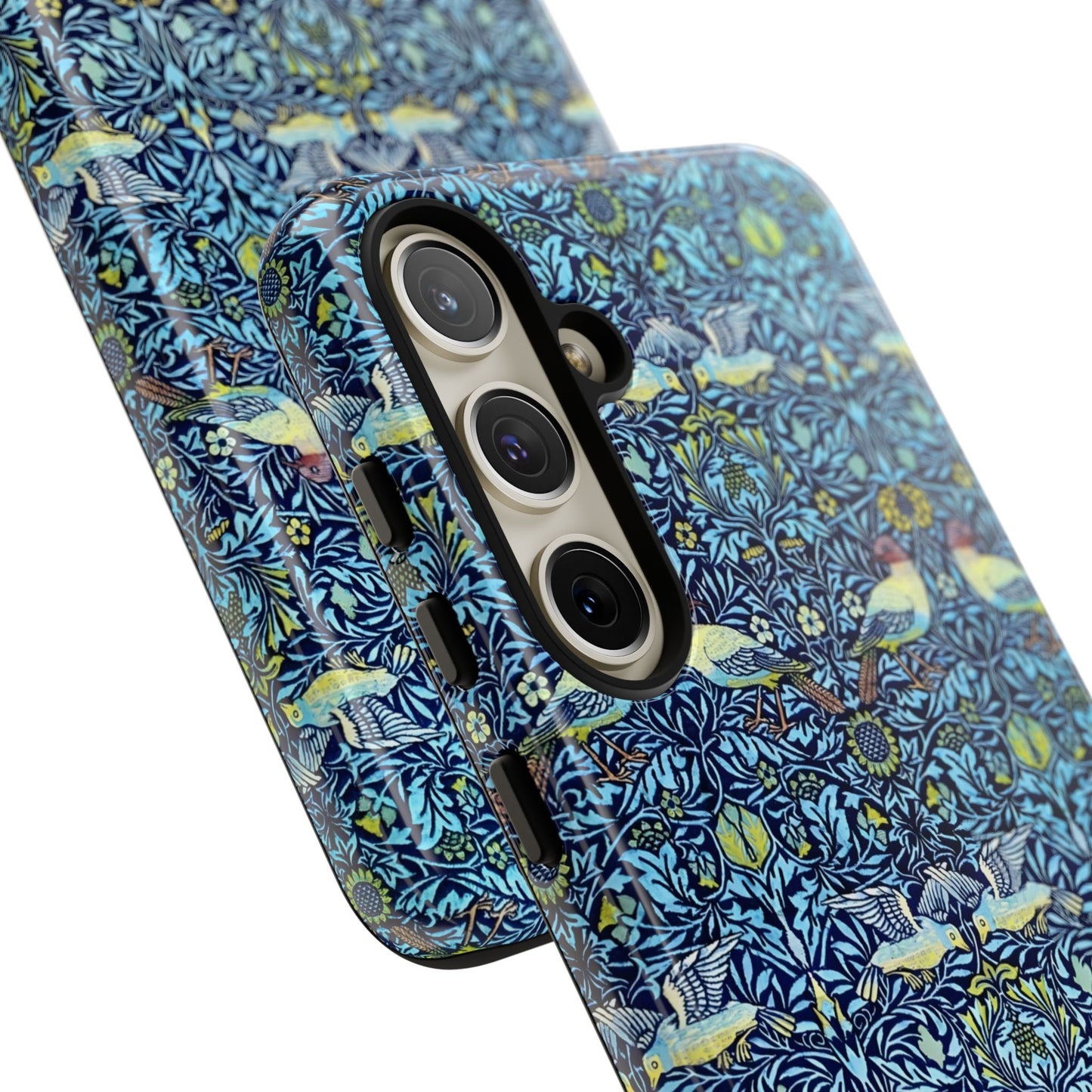 Bird and Floral Pattern Phone Case, Tough Cases, Gift for Nature Lovers, Eco-friendly, Custom Phone Accessories, All-Occasion