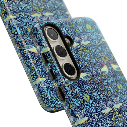 Bird and Floral Pattern Phone Case, Tough Cases, Gift for Nature Lovers, Eco-friendly, Custom Phone Accessories, All-Occasion