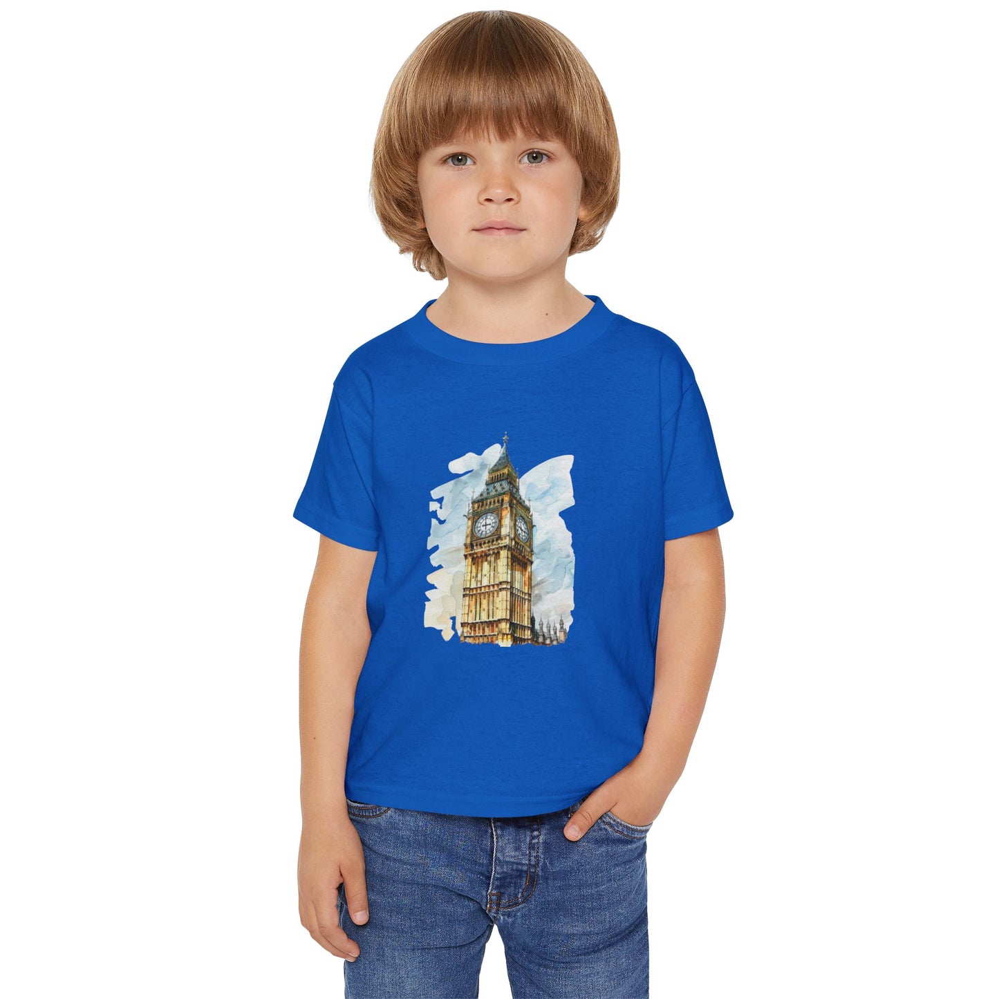 Toddler T-Shirt - London's Big Ben Landmark Painting -  Fun Kid's Apparel for Little Explorers