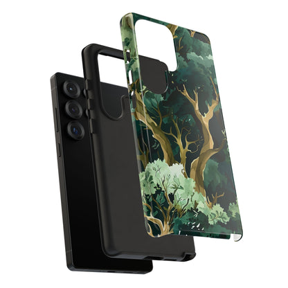 Forest Green Phone Case, Nature-Inspired Tough Cases, Eco-Friendly Gift, Outdoor Lover Accessory, Unique Phone Cover