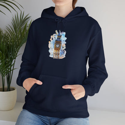 Unisex Heavy Blend™ Hooded Sweatshirt - London's Landmark - The Iconic Clock Tower