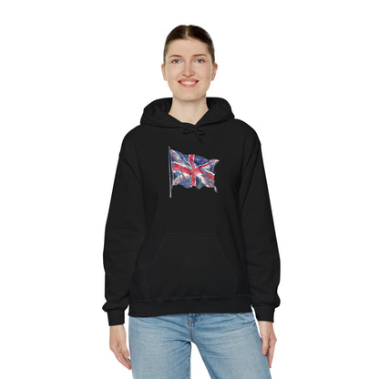Unisex Heavy Blend™ Hooded Sweatshirt - Bold & Brave - The British Flag Design