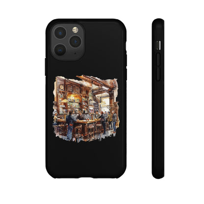 Artistic Phone Case - Cozy Pub Vibe, Trendy Smartphone Accessory, Gift for Friends, Modern Design, Durable Protection