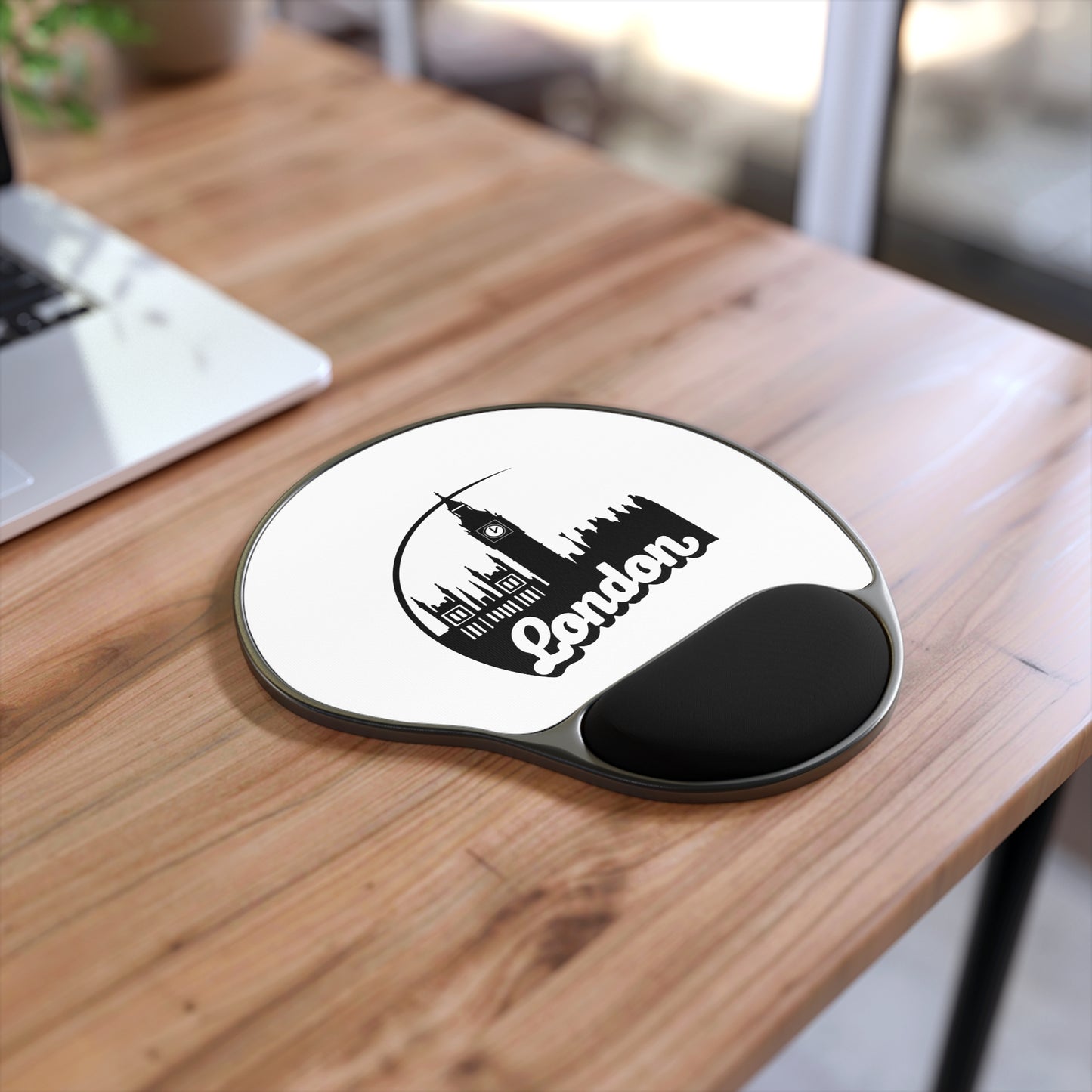 London Skyline Mouse Pad with Wrist Rest, Ergonomic Office Accessory, Computer Desk Gift, London Lover Decor, Productivity Tool