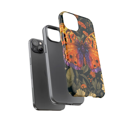 Butterfly Phone Case, Tough Cases for Nature Lovers, Vibrant Floral Design, Gift for Her, Cute Phone Accessories, Butterfly Artwork