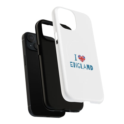 I Love England Magnetic Phone Case | Tough Protective Cover, Travel Gift, Souvenir for England Lovers, Personalized Phone Accessories