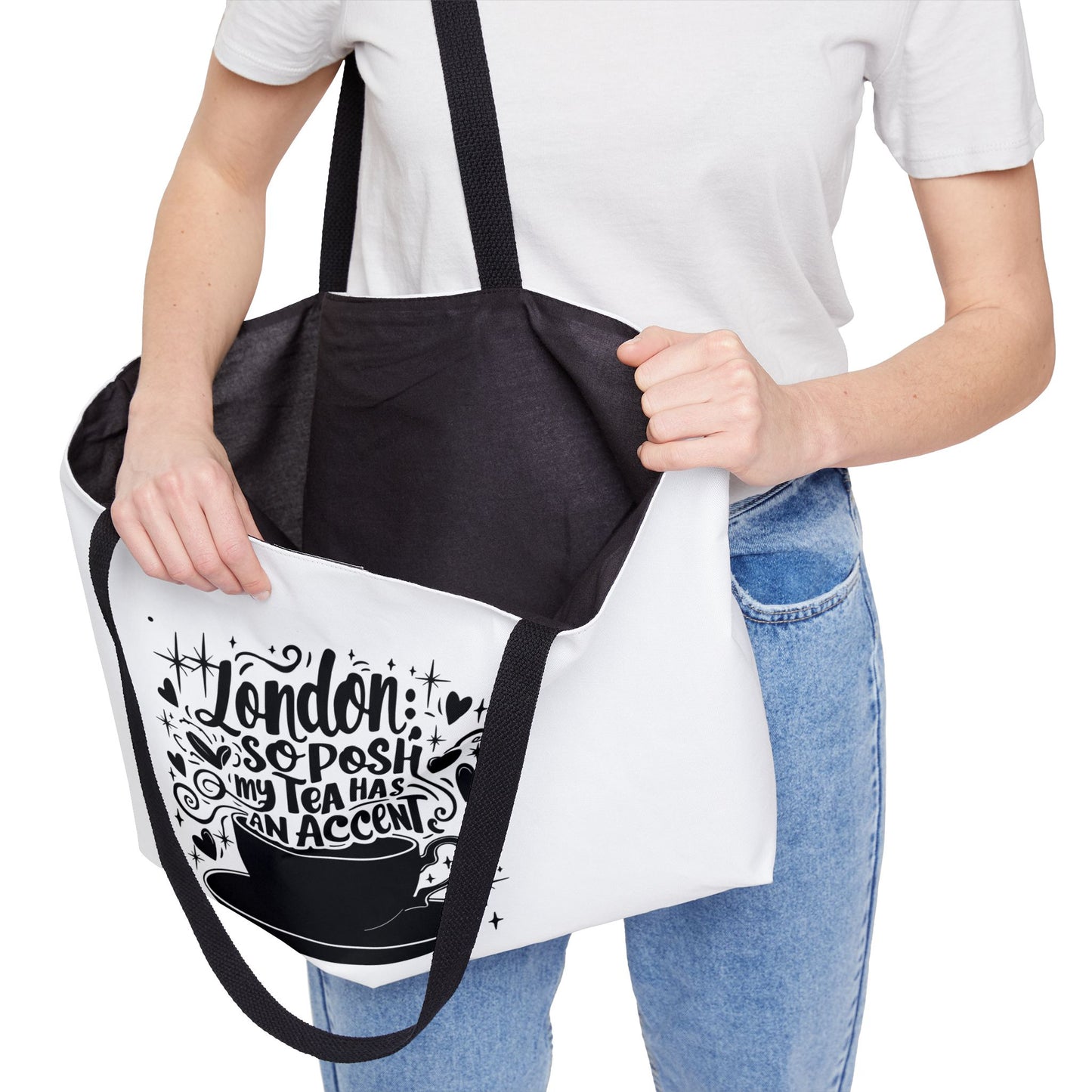Posh Tea Lover's Weekender Tote Bag | Perfect for Travel, Gifts, Graduation, Tea Parties, Stylish Storage