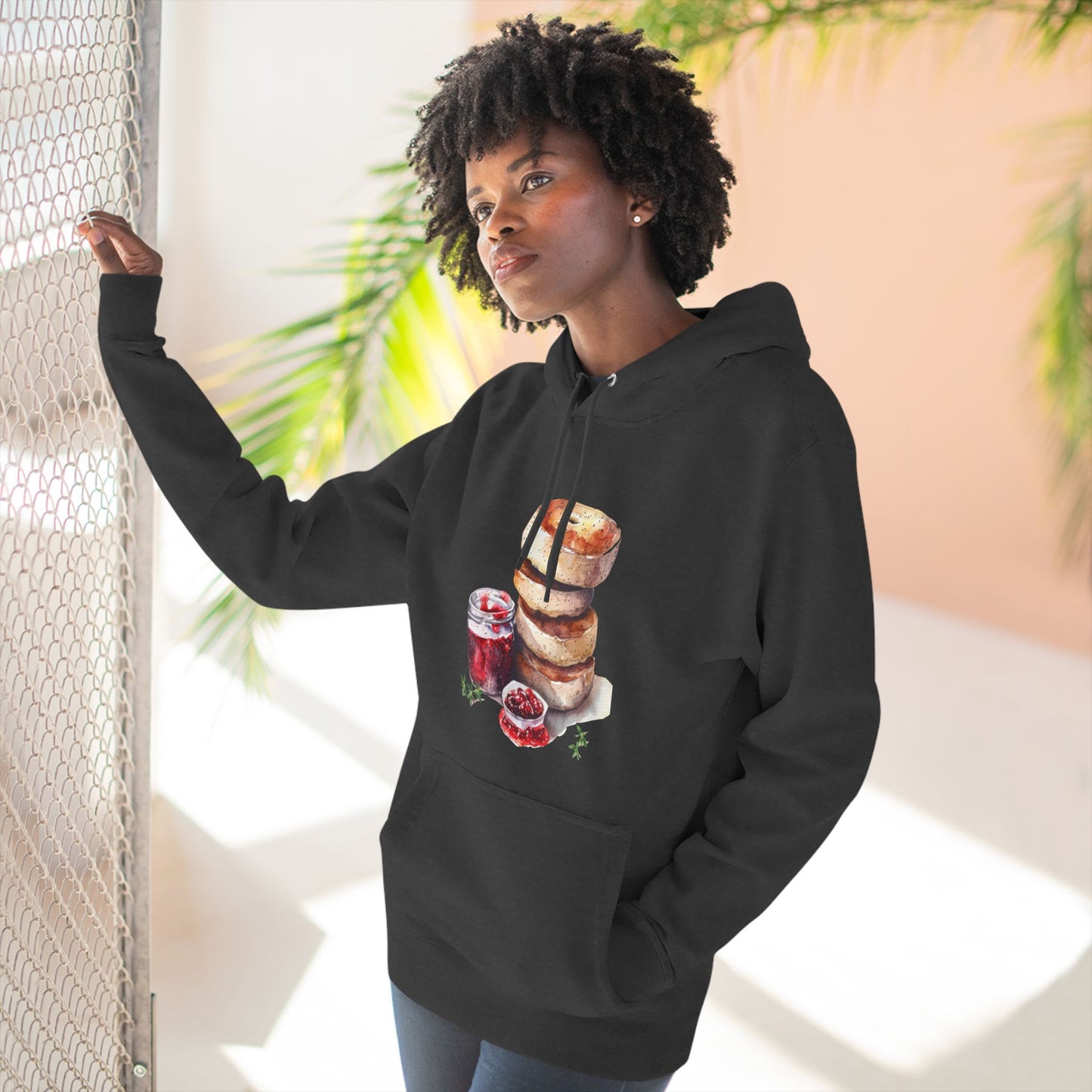 Three-Panel Fleece Hoodie -