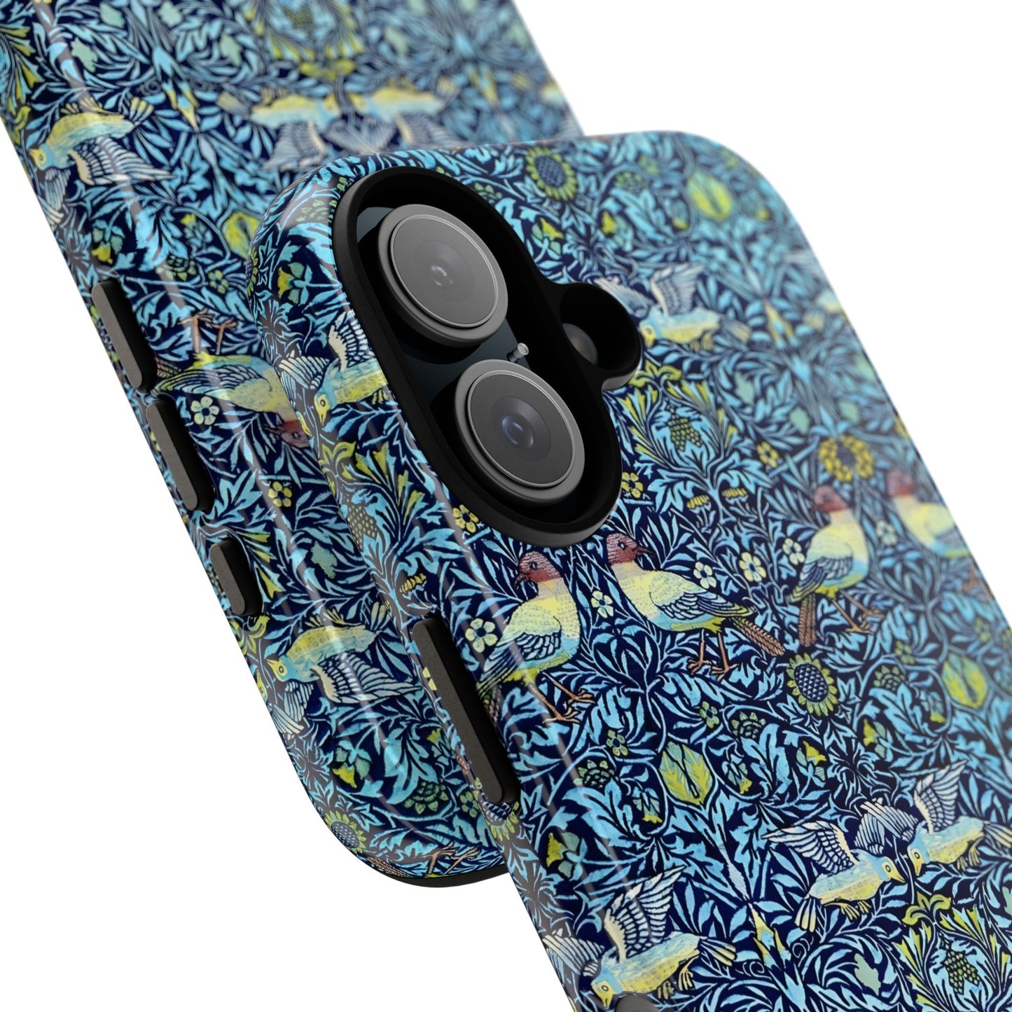 Bird and Floral Pattern Phone Case, Tough Cases, Gift for Nature Lovers, Eco-friendly, Custom Phone Accessories, All-Occasion