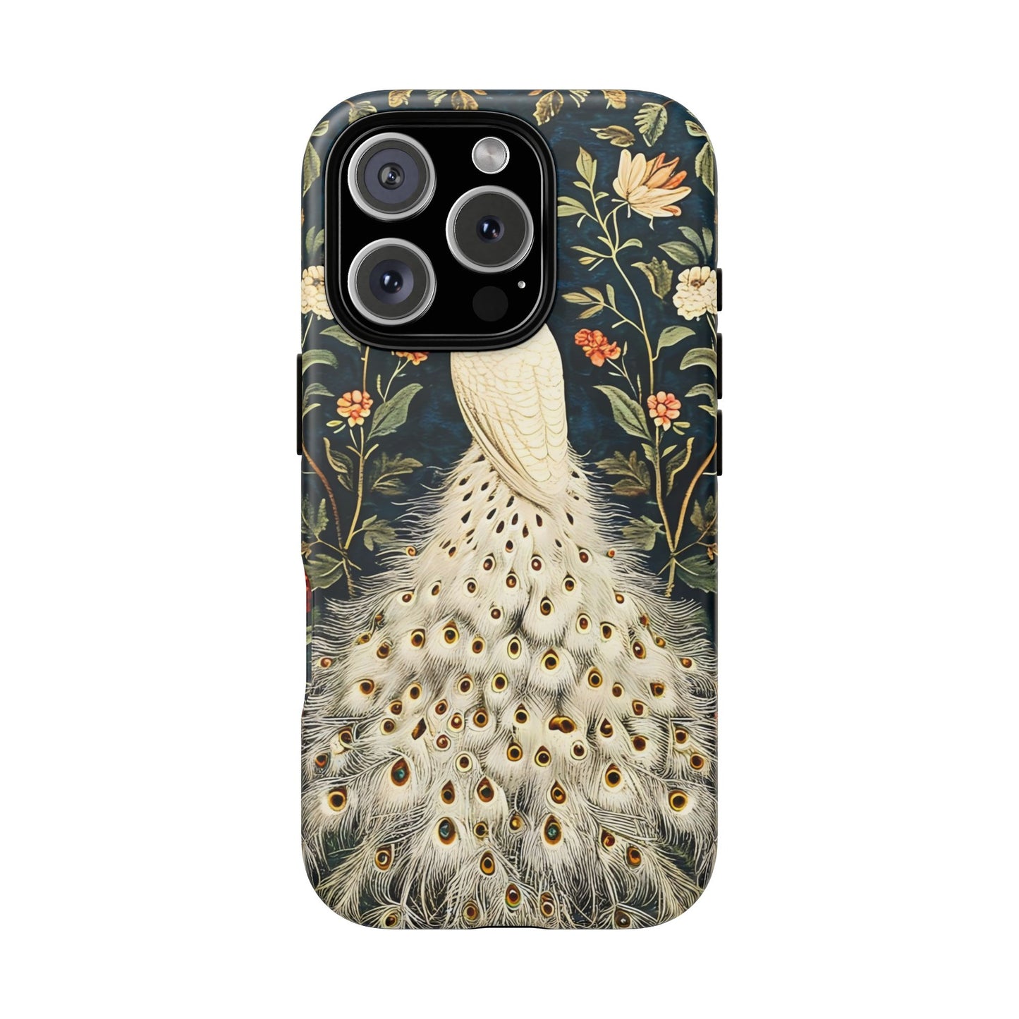 Elegant Peacock Phone Case, Floral Phone Cover, Tough Cases, Stylish Tech Gift, Nature Lover Accessory, Birthday Gift