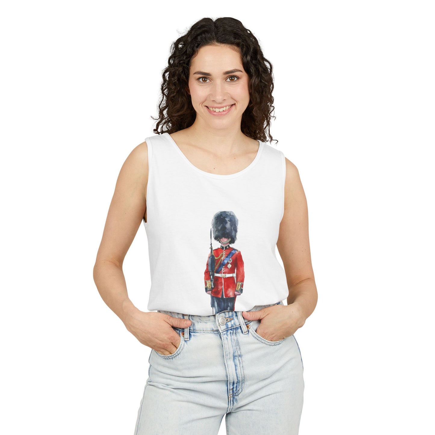 Unisex Garment-Dyed Tank Top - British Royal Guard - Iconic Symbol of Tradition and Honor