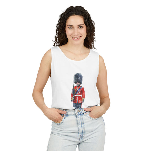 Unisex Garment-Dyed Tank Top - British Royal Guard - Iconic Symbol of Tradition and Honor