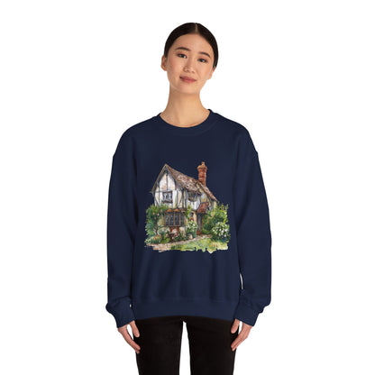 Unisex Heavy Blend™ Crewneck Sweatshirt - Streets of England - Iconic British Houses