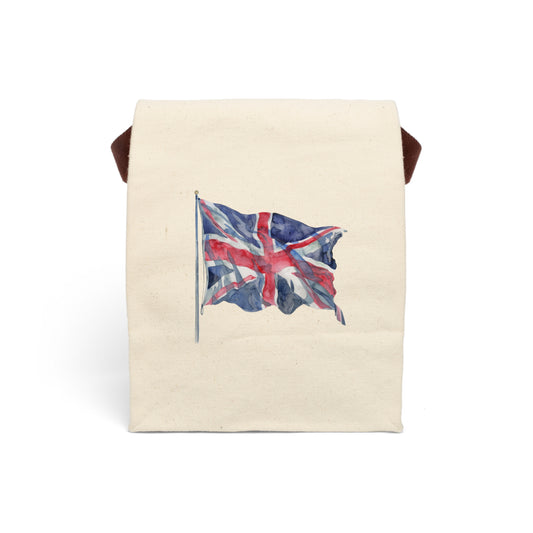 British flag Canvas Lunch Bag With Strap
