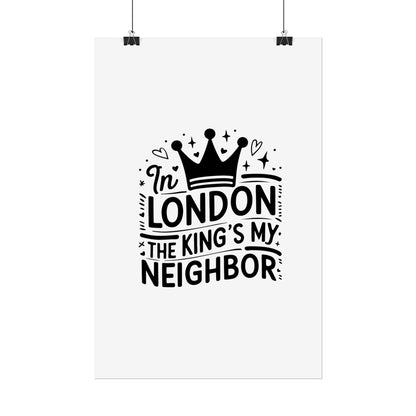 London Themed Rolled Poster - Whimsical Art Print for Home Decor, Gifts, Travel Lovers, Wall Art, Inspirational Quote