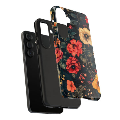 Floral Phone Case, Tough Cases, Flower Motif, Protective Cover, Gift for Her, Floral Design, Spring Accessory