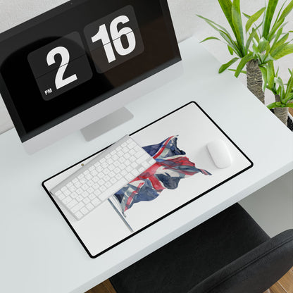 Union Jack Desk Mat, Stylish Office Decor, British Flag Desk Pad, Home Office Accessory, Unique Gifts for Him or Her