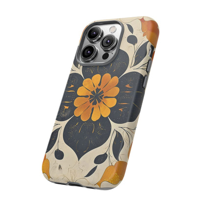 Floral Phone Case - Tough Cases, Botanical iPhone Cover, Vintage Flower Design, Durable Smartphone Protection, Unique Gift Idea