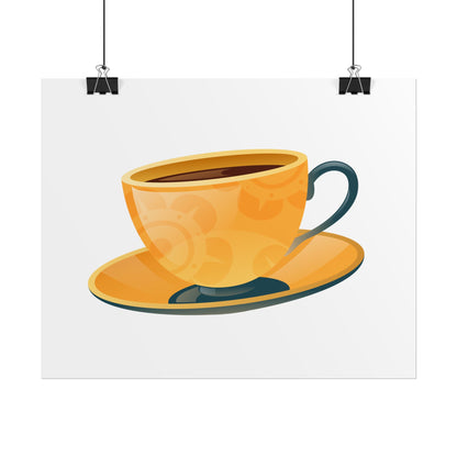 Coffee Lovers Rolled Posters, Cute Coffee Art, Kitchen Decor, Coffee Shop Print, Gift for Coffee Enthusiasts