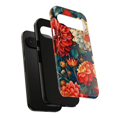 Floral Phone Case - Vibrant Tough Cases, Stylish Floral Cell Phone Cover, Gift for Her, Trendy Phone Accessory, Flower Design