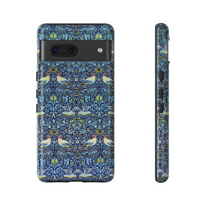 Bird and Floral Pattern Phone Case, Tough Cases, Gift for Nature Lovers, Eco-friendly, Custom Phone Accessories, All-Occasion