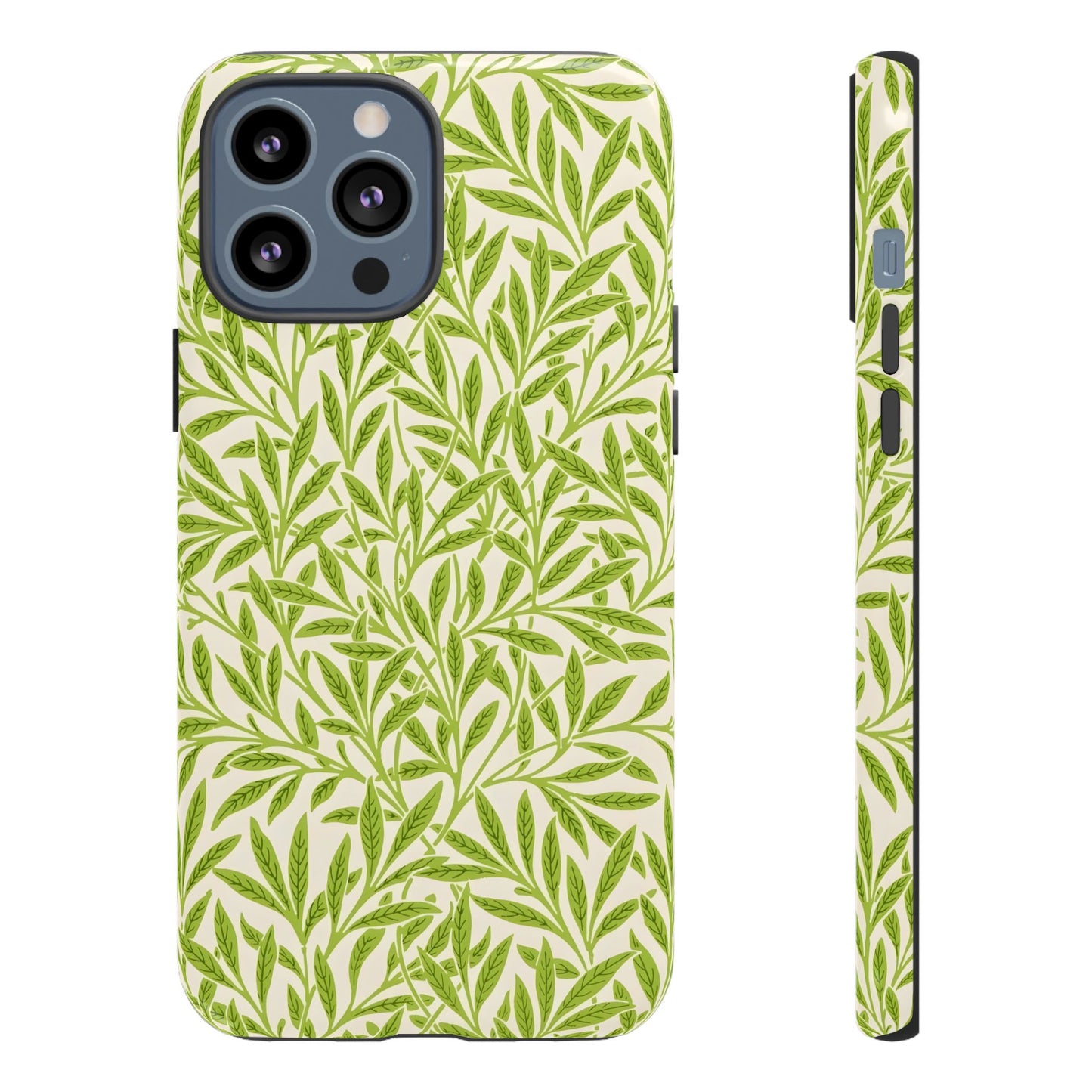Green Leaf iPhone Case, Tough Cases, Botanical Phone Protection, Eco-Friendly Cover, Nature Lover Gift, Trendy Cell Phone Accessory