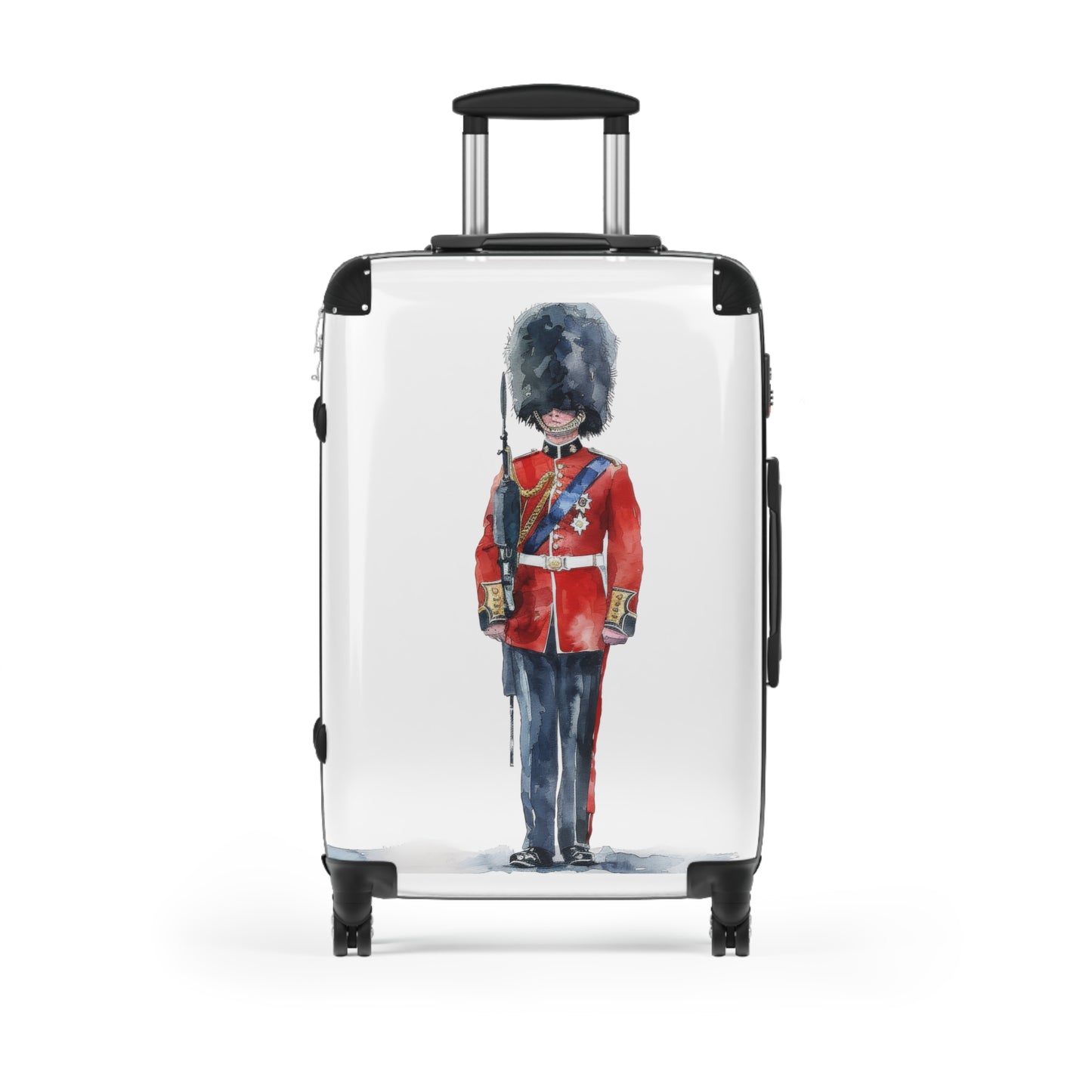 British Plaid Scarf Watercolor Suitcase