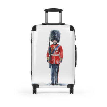 British Plaid Scarf Watercolor Suitcase