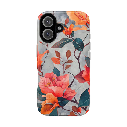 Floral Phone Case - Tough Cases, Protective Cover, Smartphone Accessories, Gift for Her, Stylish Tech Gear, Floral Designs