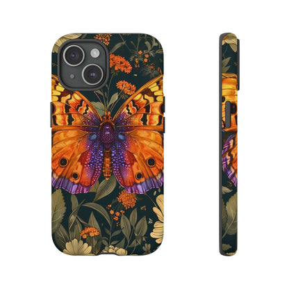 Butterfly Phone Case, Tough Cases for Nature Lovers, Vibrant Floral Design, Gift for Her, Cute Phone Accessories, Butterfly Artwork