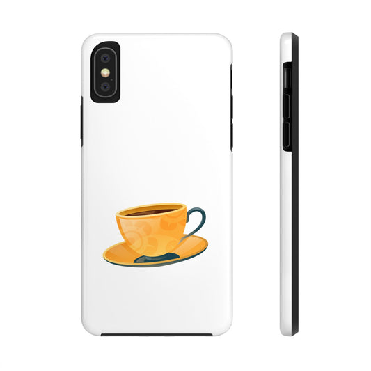 Stylish Tough Phone Case with Coffee Cup Design, Coffee Lover Gift, Phone Accessories for Fall, Cute Phone Cover, Durable Protection