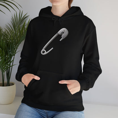 Unisex Heavy Blend™ Hooded Sweatshirt - Minimalist Safety Pin Design