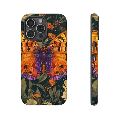 Butterfly Phone Case, Tough Cases for Nature Lovers, Vibrant Floral Design, Gift for Her, Cute Phone Accessories, Butterfly Artwork