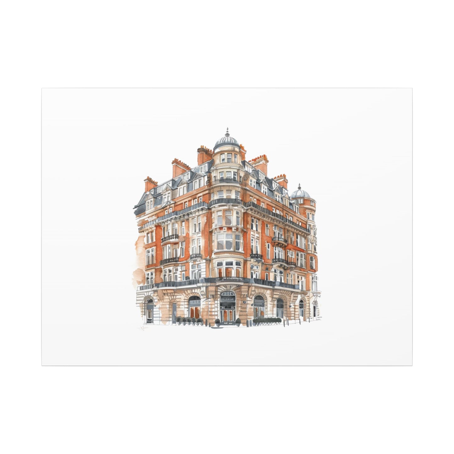 Artistic Matte Canvas Print of Historic Building, Wall Art Decor, Home Interior, Unique Gift, Fine Art, Architecture Lover, Urban Design