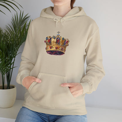 Unisex Heavy Blend™ Hooded Sweatshirt - British Royal Crown - Symbol of Regal Elegance and Authority