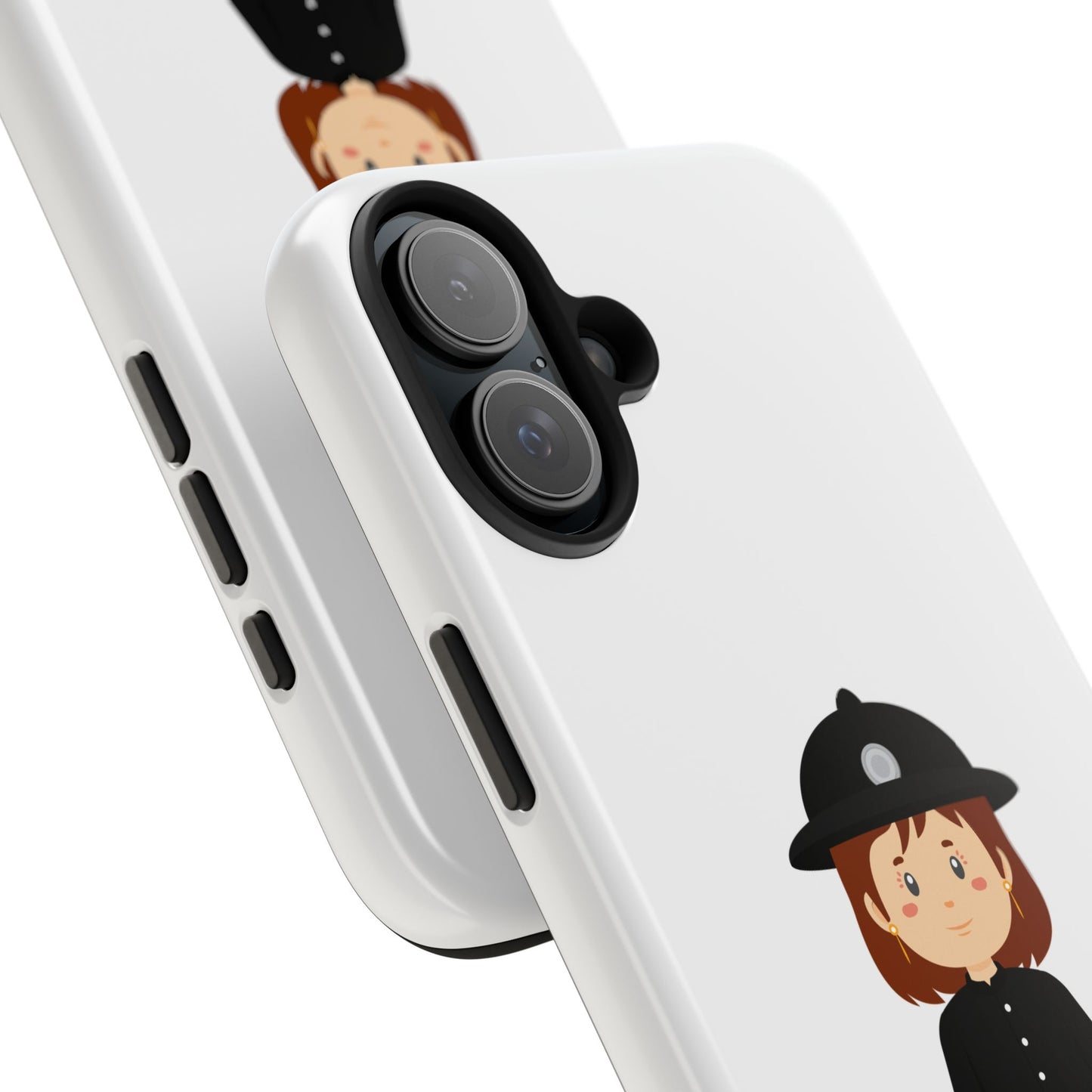 Cute Police Officer Tough Phone Case, Protective Cover, Phone Accessory, Gift for Him/Her, Fun Design for All Ages, Cartoon Case