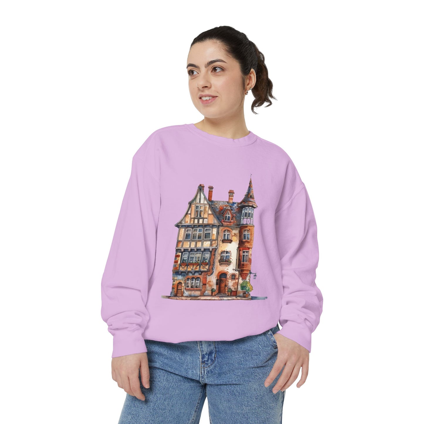 Unisex Garment-Dyed Sweatshirt - British Village House Elegance