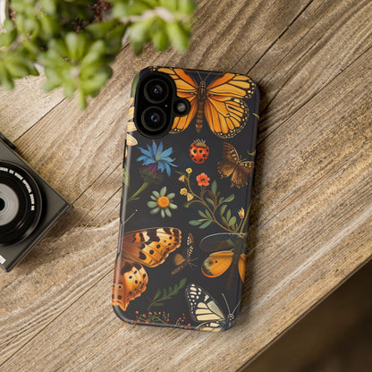 Nature-Inspired Phone Case | Floral Butterfly Design, Tough Phone Cover, Gift for Nature Lovers, Cute Butterfly Case, Home Decor