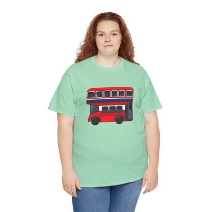 Unisex Heavy Cotton Tee - London Transport English Bus