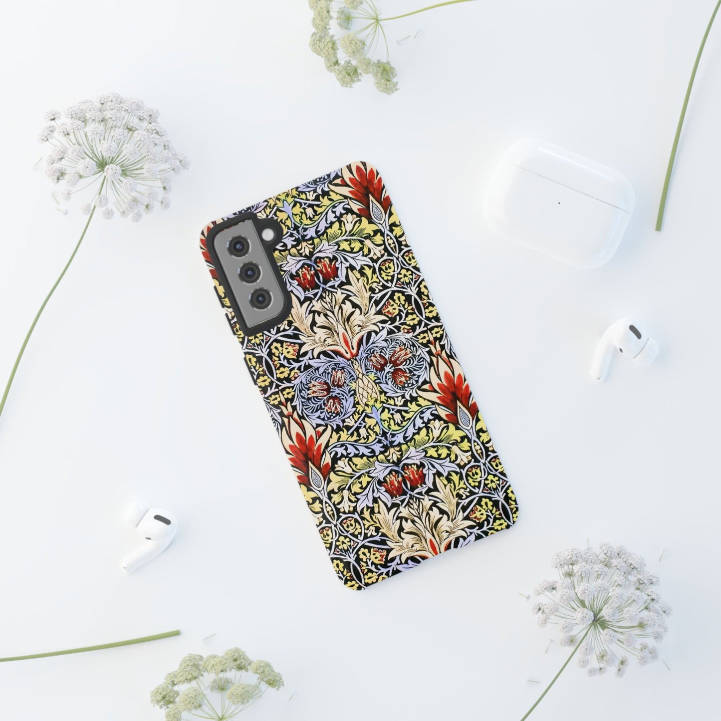 Stylish Phone Case - Floral Design, Tough Cases, Gift for Her, Phone Accessories, Trendy Tech, Unique Cell Phone Cover