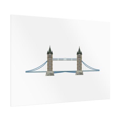 Tower Bridge Rolled Poster, London City Decor, Wall Art, Gift for Travelers, Home Aesthetic, UK Wall Art