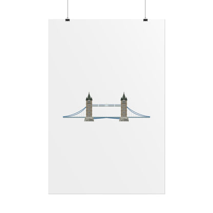 Tower Bridge Rolled Poster, London City Decor, Wall Art, Gift for Travelers, Home Aesthetic, UK Wall Art