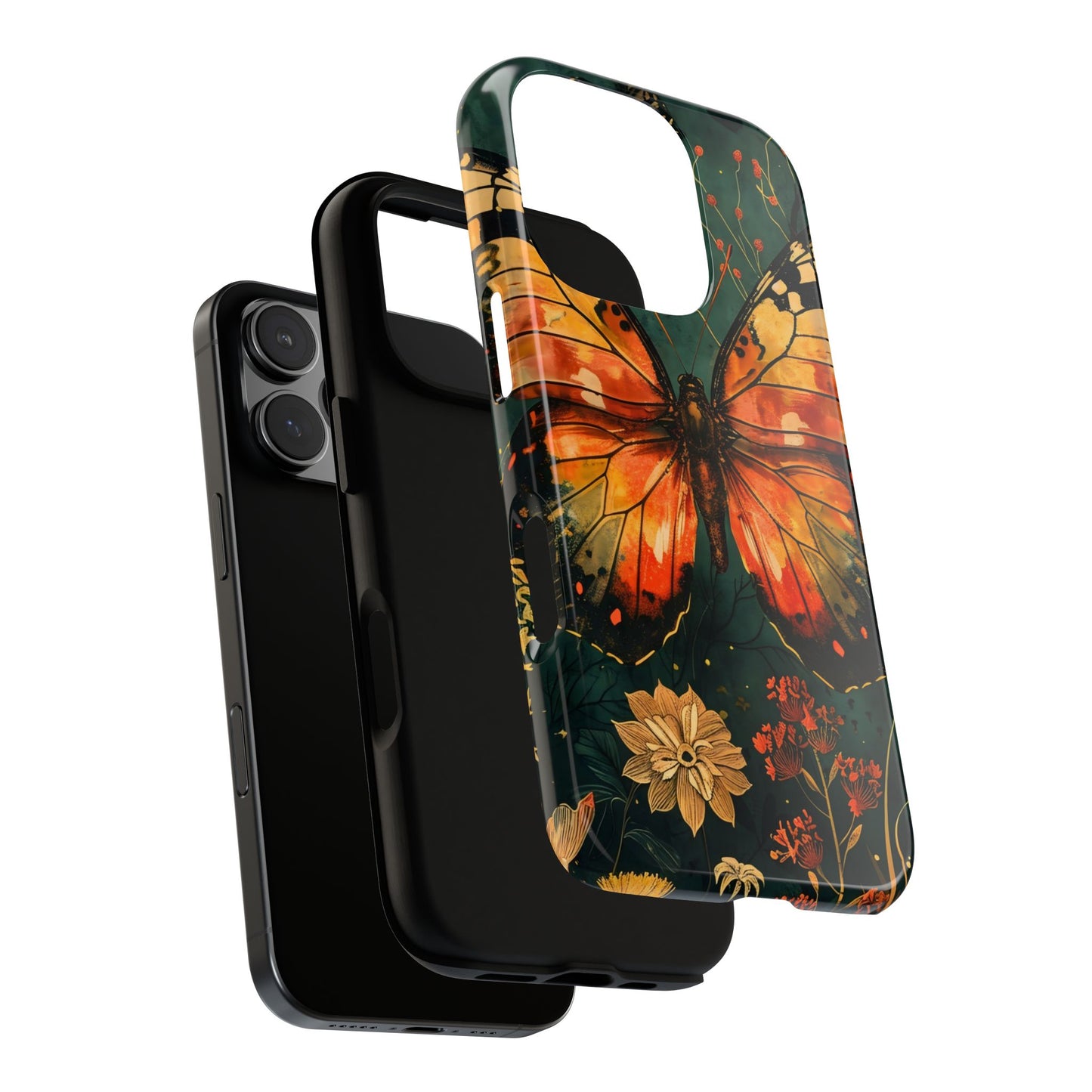 Butterfly Phone Case – Tough Cases for Nature Lovers, Floral Design, Butterfly Art, Unique Gift, Eco-Friendly Protection