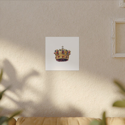 Crown Art Print, Royal Wall Decor, Matched for Home or Office, Gift for Art Lovers, Unique Royalty Artwork