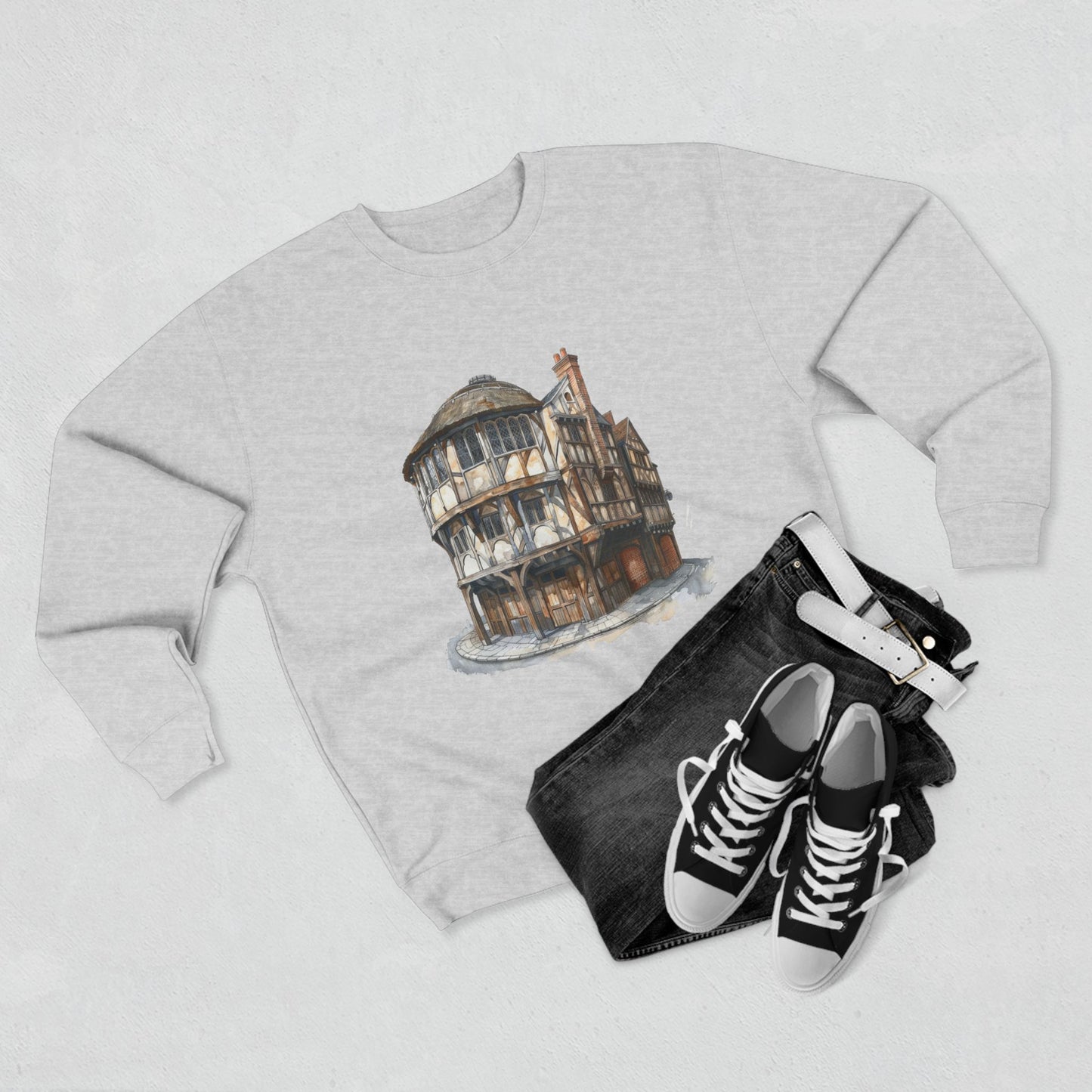 Unisex Crewneck Sweatshirt - London Pub Interior British Tavern