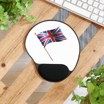 British Flag Mouse Pad with Wrist Rest | Office Decor, Work from Home Gift, Computer Accessory, Ergonomic Mouse Mat, UK Pride