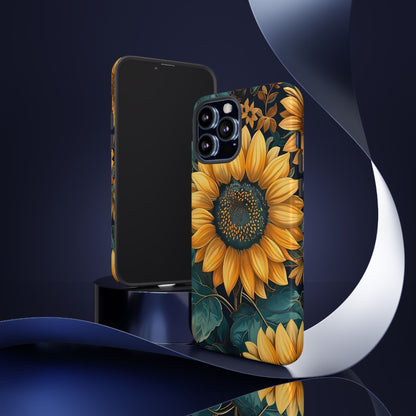Sunflower Phone Case - Bright Floral Design, Stylish Tough Cover for Sunflower Lovers, Gift for Plant Enthusiasts, Mom Gift, Nature Lovers