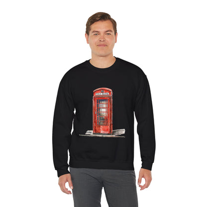 Unisex Heavy Blend™ Crewneck Sweatshirt Classy - Iconic British Public Telephone