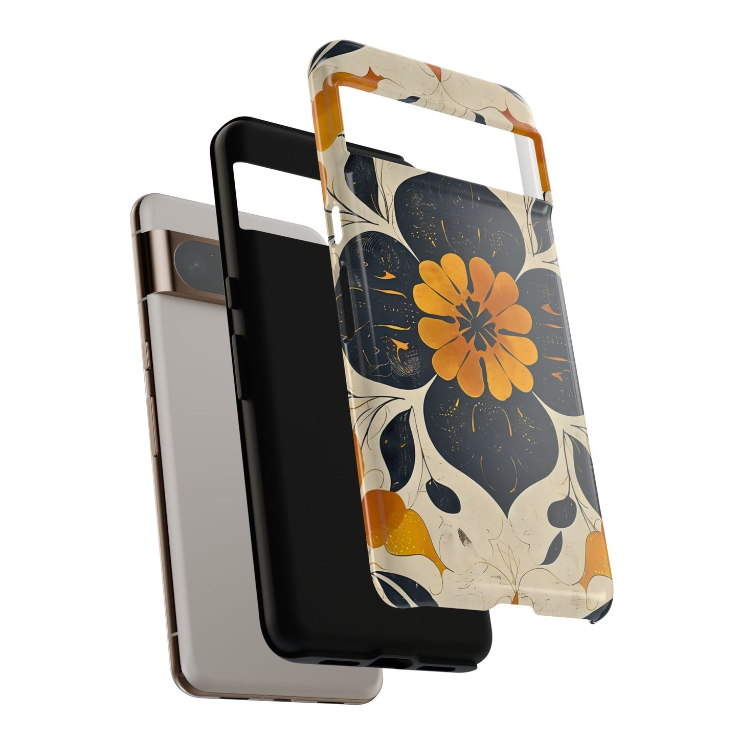 Floral Phone Case - Tough Cases, Botanical iPhone Cover, Vintage Flower Design, Durable Smartphone Protection, Unique Gift Idea